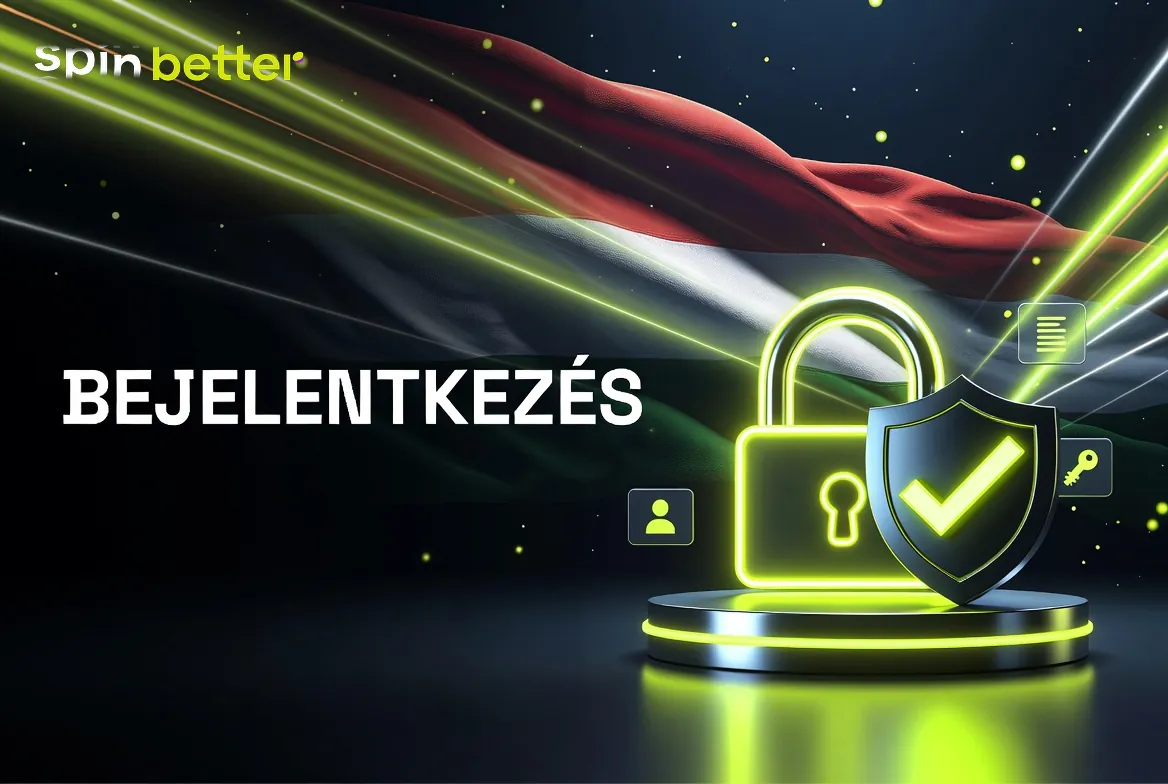 SpinBetter belépés képernyője a magyar nyelvű felületen
