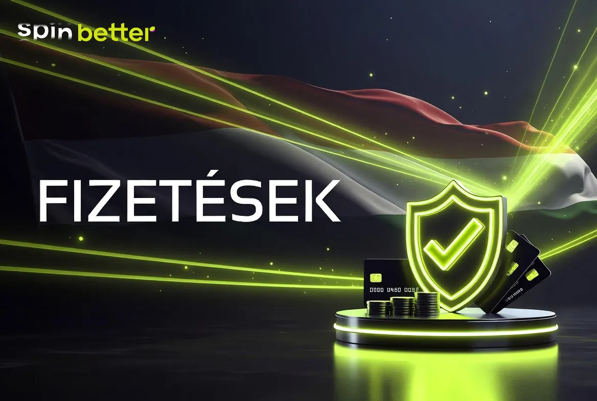SpinBetter kifizetés pénztárfelülete a fizetési módok listájával